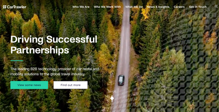 A screenshot of https://corporate.cartrawler.com