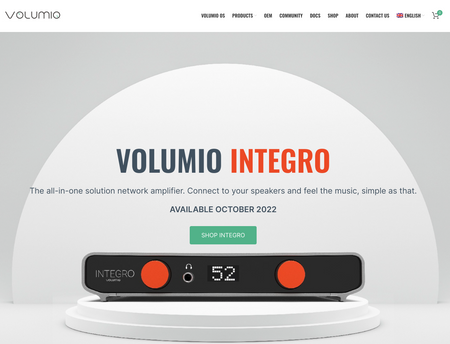 A screenshot of https://volumio.com/