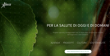 A screenshot of https://www.aboca.com/